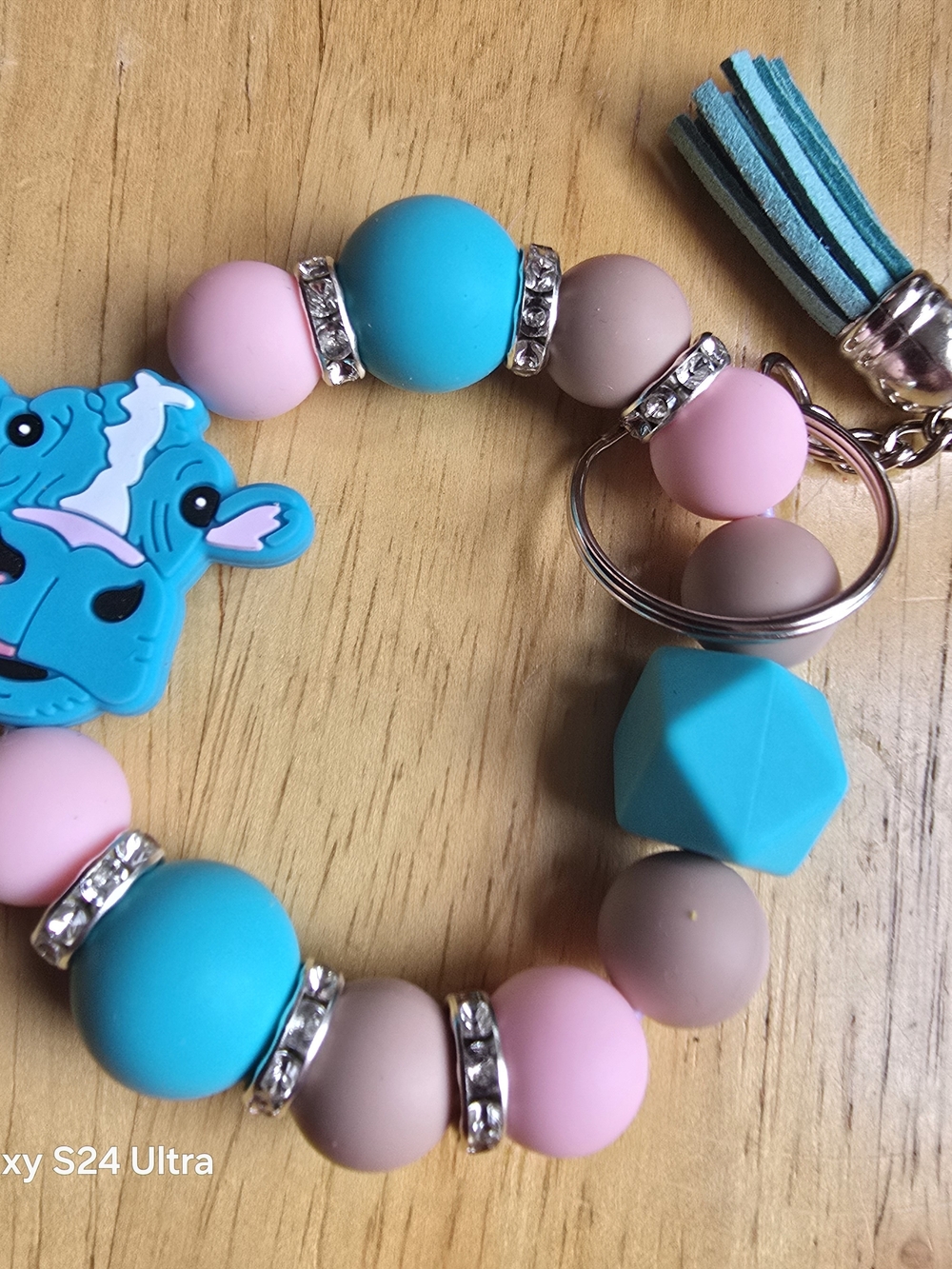 Cow Wristlet Keychain